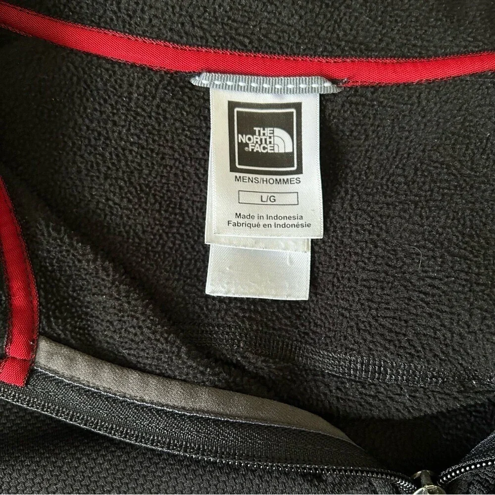 The North Face large‎ men's quarter zip lightweight pullover black jacket